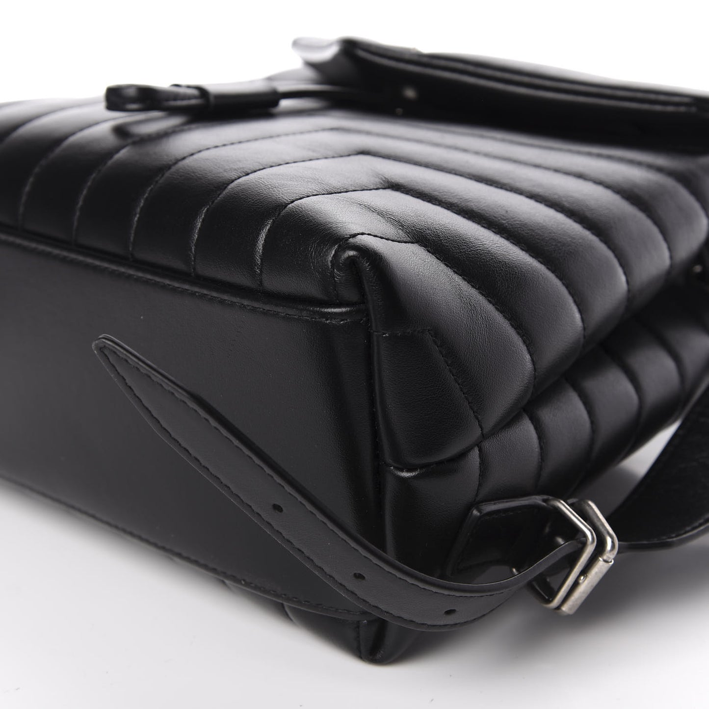 Calfskin Y Quilted Monogram Small Loulou Backpack Black