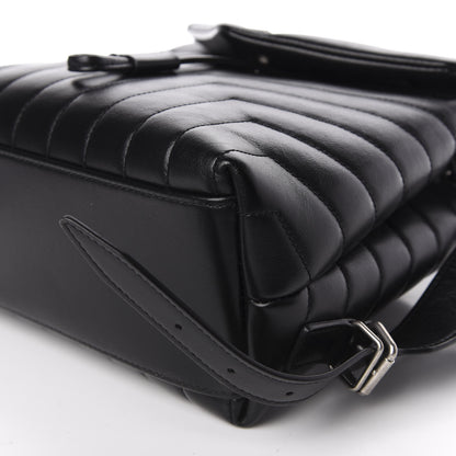 Saint Laurent Calfskin Y Quilted Monogram Small Loulou Backpack Black 6 of 8