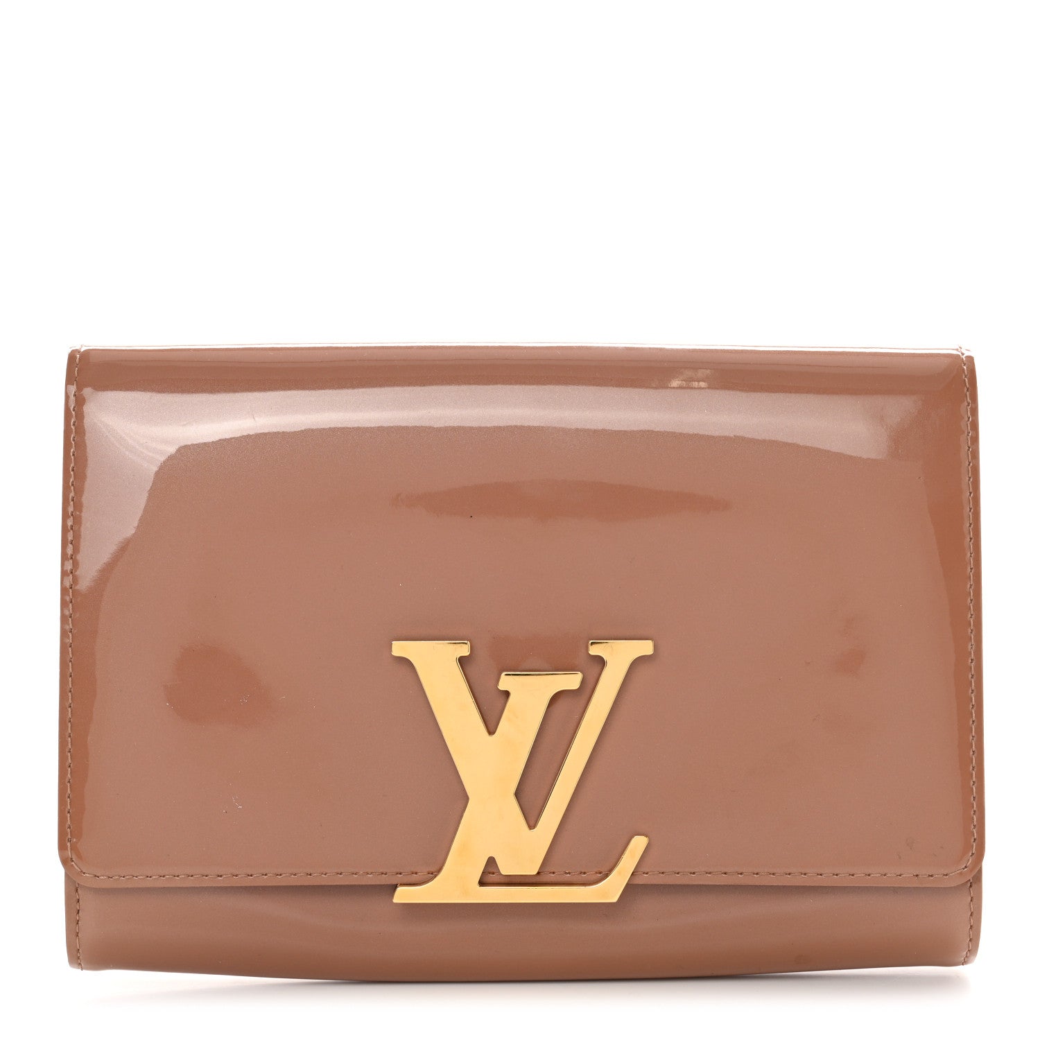 Louis Vuitton Patent Louise New Sobe Clutch Rose Velours 1 of 10