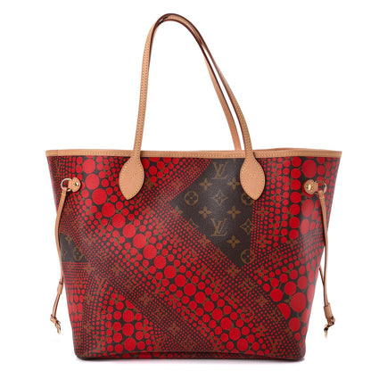 Louis Vuitton Monogram Kusama Waves Neverfull MM Red 1 of 10