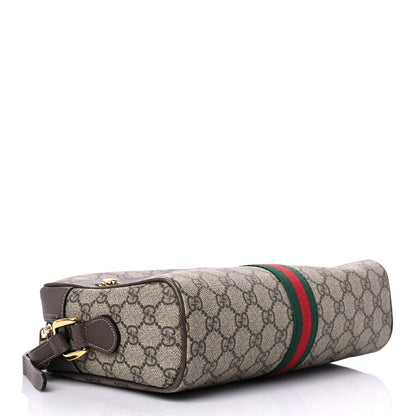 Gucci GG Supreme Monogram Web Small Ophidia Shoulder Bag Brown 4 of 18