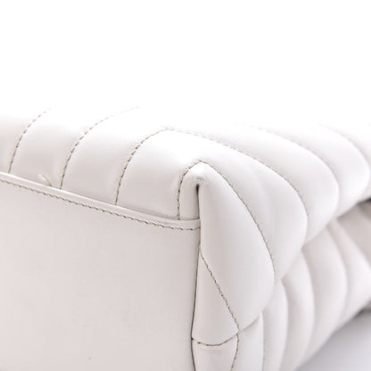 Saint Laurent Calfskin Y Quilted Monogram Medium Loulou Chain Satchel White 12 of 12