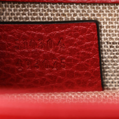 Gucci Dollar Calfskin Small Interlocking G Shoulder Bag Red 8 of 12