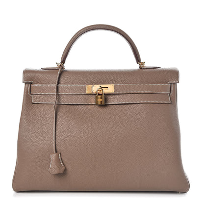 Hermes Togo Kelly Retourne 40 Etoupe 1 of 34