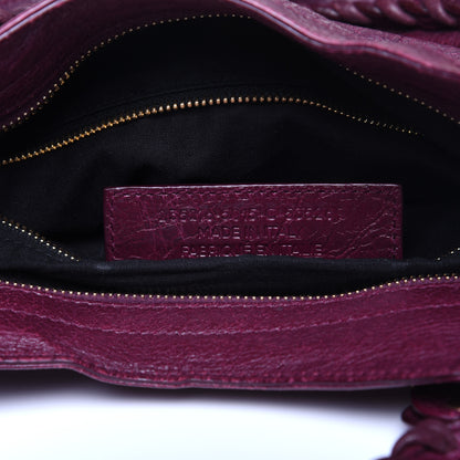 Balenciaga Lambskin Classic Gold Hardware Velo Violet Prune 14 of 17