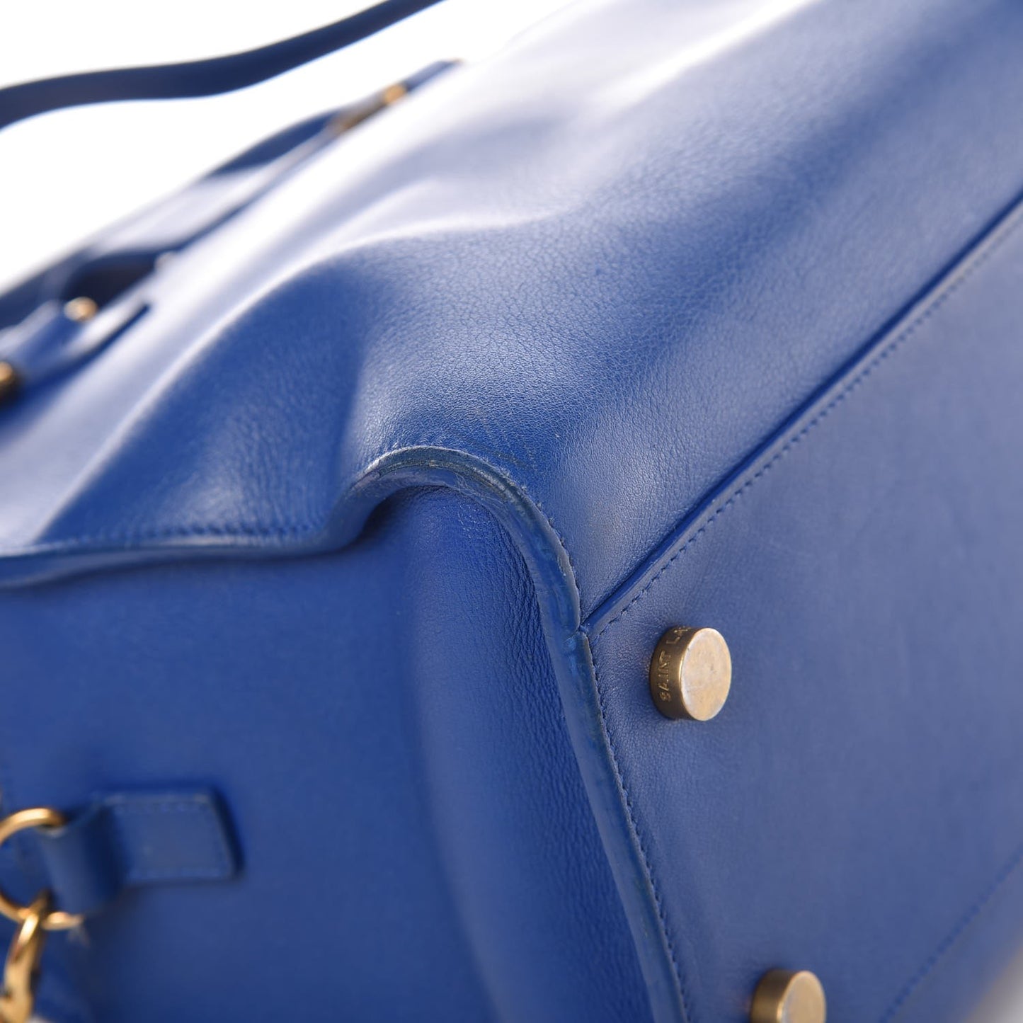 Calfskin Small Monogram Cabas Blue Majorelle