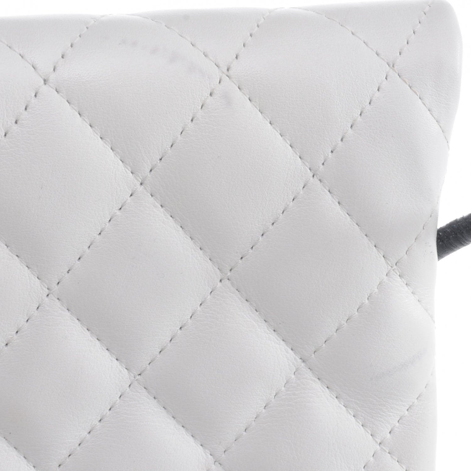 Chanel Calfskin Python Quilted Cambon Shoulder Bag White 4 of 8