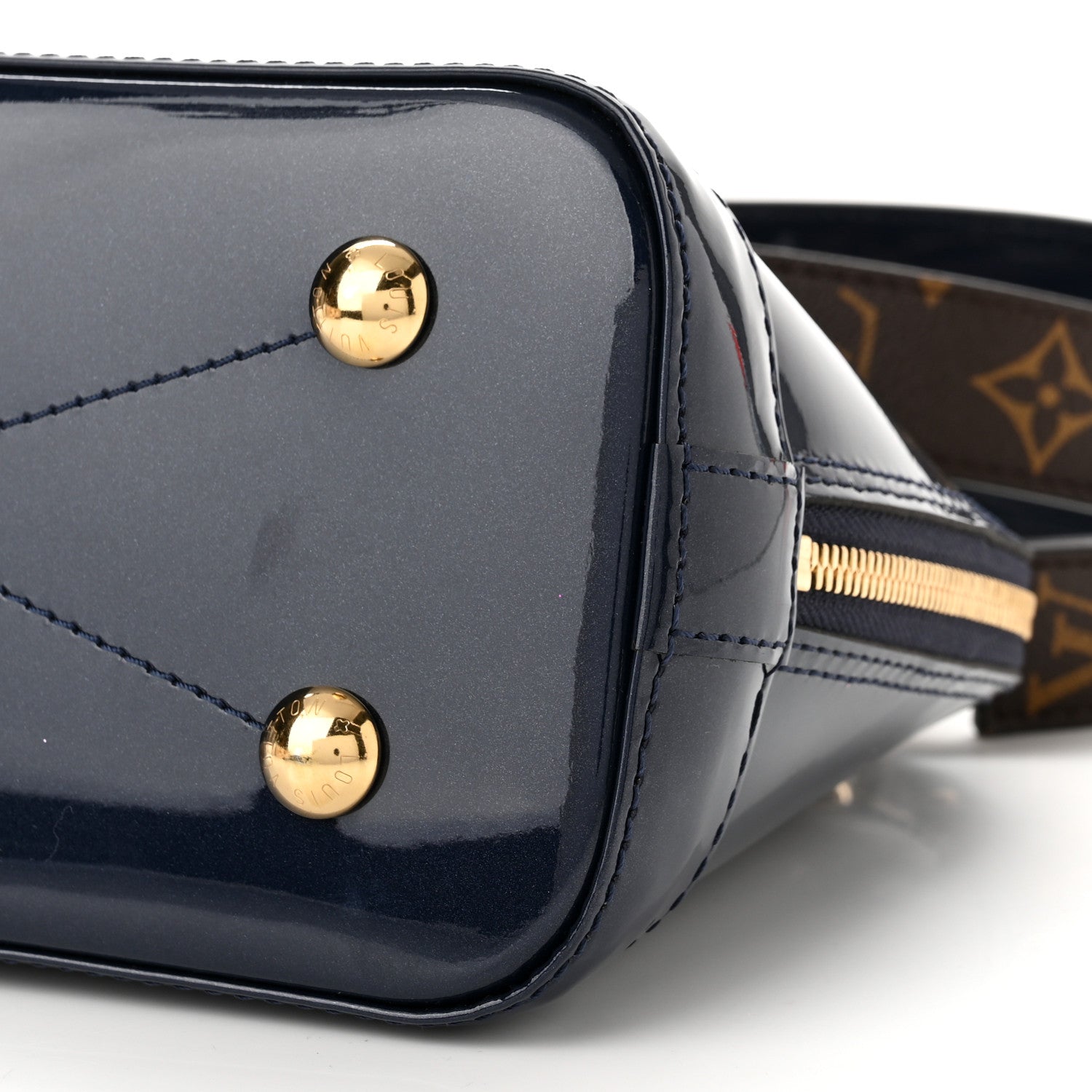 Louis Vuitton Patent Monogram Alma BB Marine 9 of 9