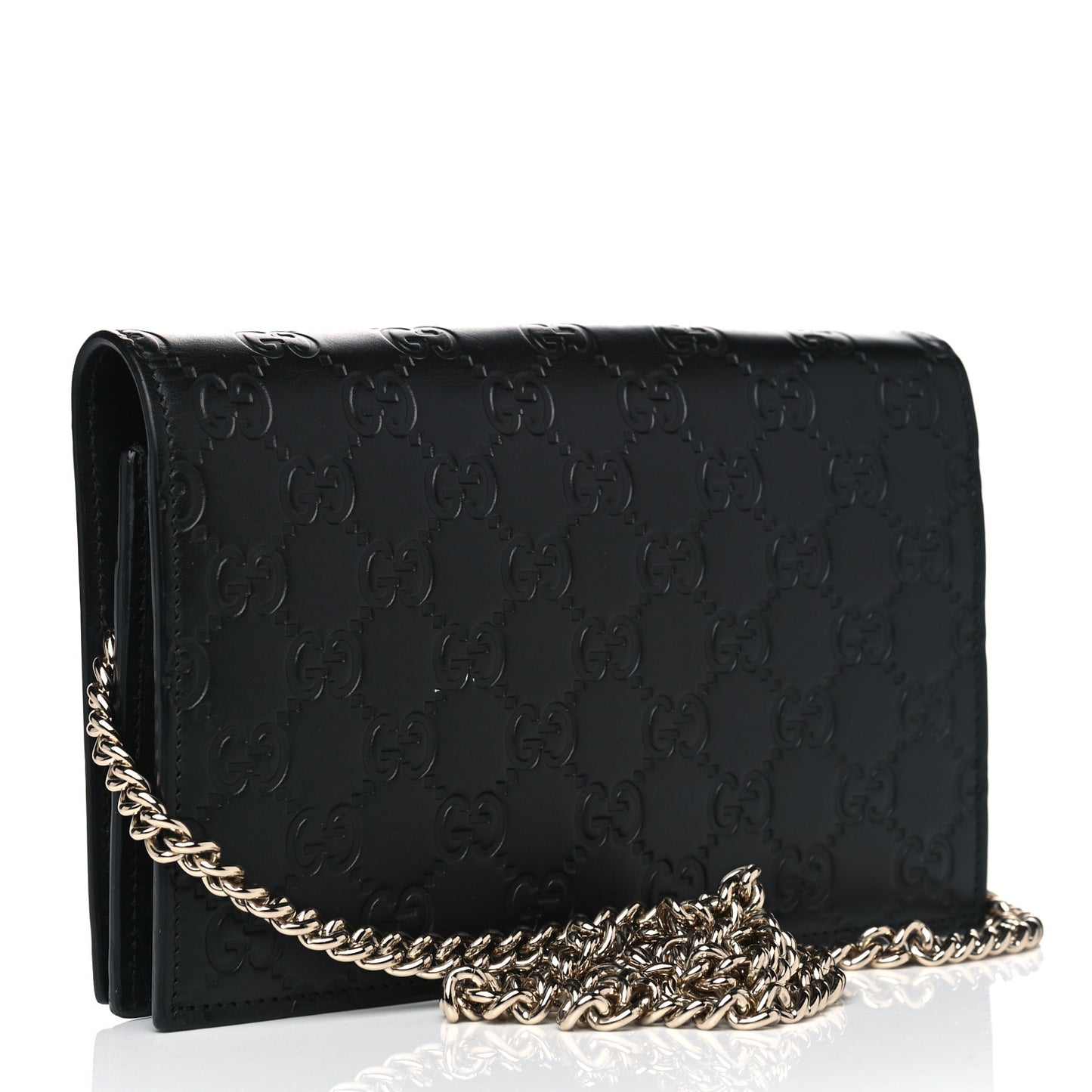 Guccissima Signature Bowy Chain Wallet Black