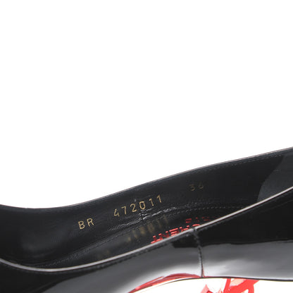 Saint Laurent Patent Opyum 100 Pumps 36 Black Red 9 of 10