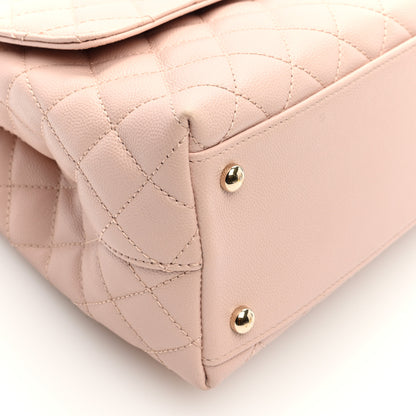 Chanel Caviar Quilted Small Coco Handle Flap Light Pink 9 of 10