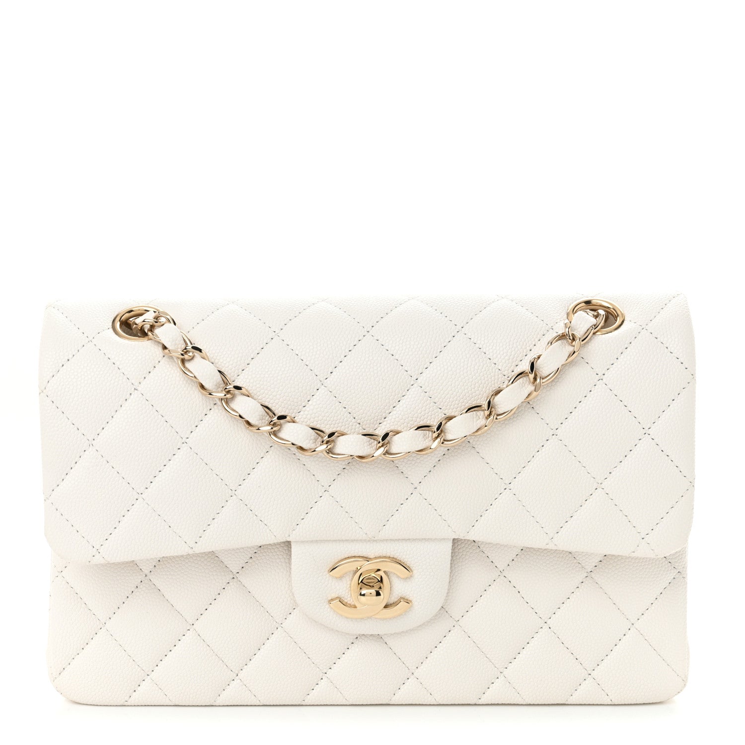 Chanel Caviar Quilted Small Double Flap White 1 of 10