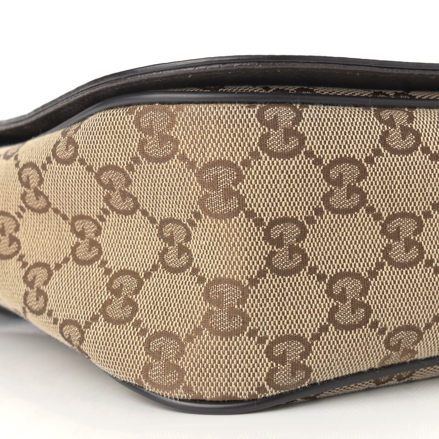 Gucci Monogram Flap Messenger Bag Beige Dark Brown 6 of 12