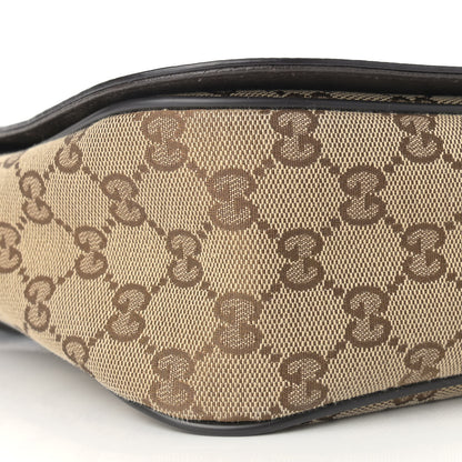 Gucci Monogram Flap Messenger Bag Beige Dark Brown 6 of 12