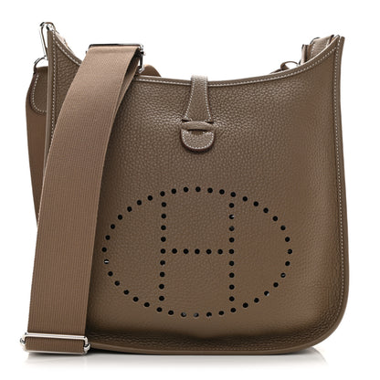 Hermes Taurillon Clemence Evelyne III PM Etoupe 1 of 8