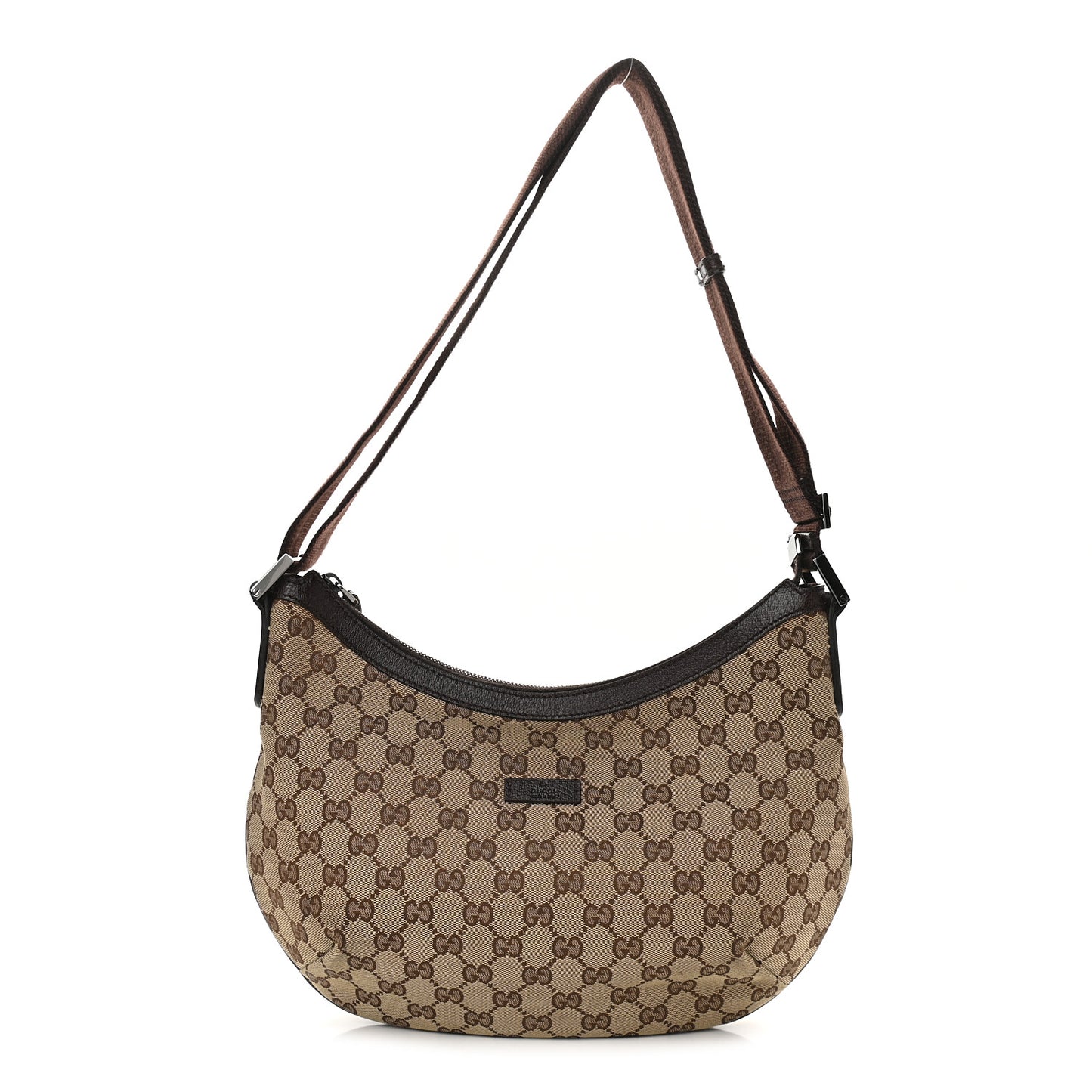 Monogram Medium Half Moon Hobo Dark Brown