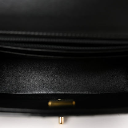 Chanel Lambskin Quilted Mini Top Handle Rectangular Flap Black 5 of 10