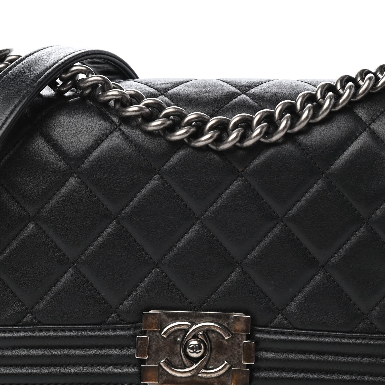 Chanel Calfskin Quilted Medium Boy Flap Black 10 of 10