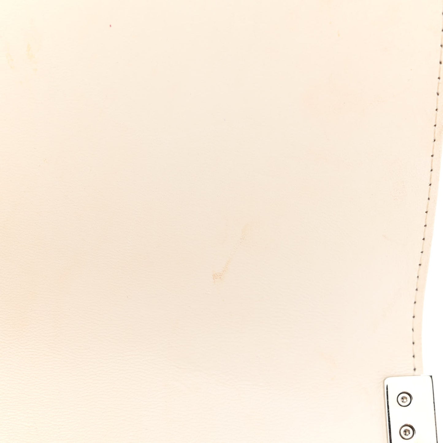 Lambskin Perforated Medium Boy Flap White