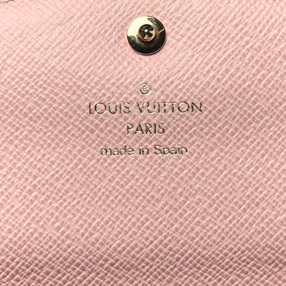 Louis Vuitton Damier Ebene Caissa Wallet Rose Ballerine 6 of 12