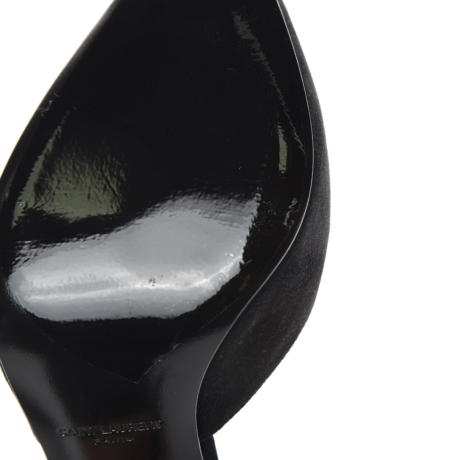 Saint Laurent Kid Scamosciato Skinny D'Orsay 105 Pumps 38.5 Black 8 of 10