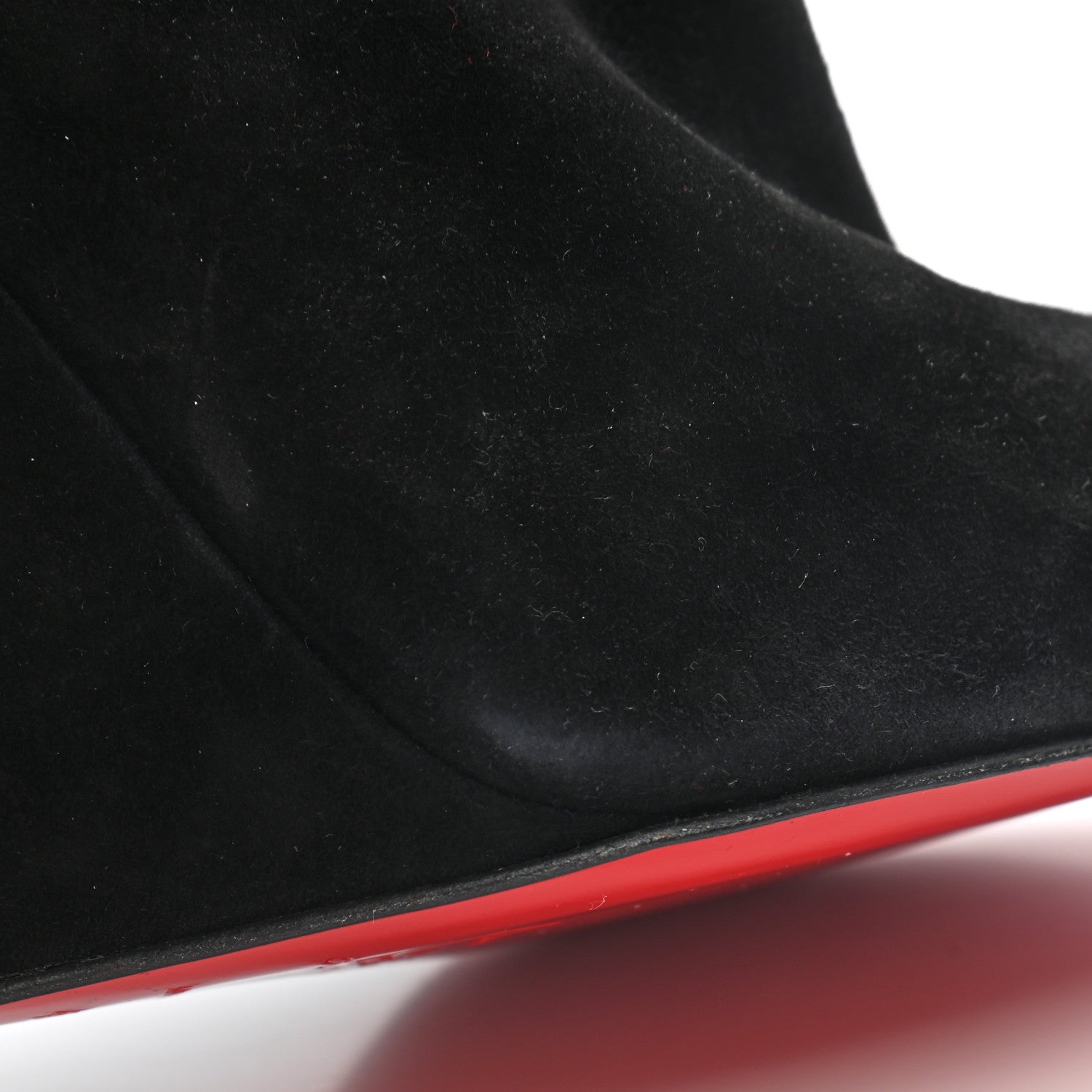 Christian Louboutin Suede Belle Zeppa 100 Wedge Ankle Boots 40.5 Black 9 of 13