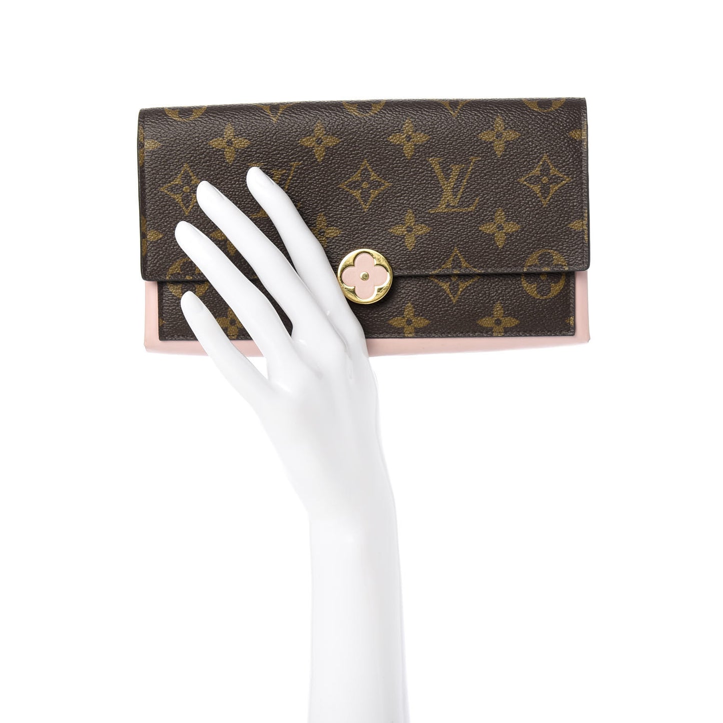 Monogram Flore Wallet Rose Ballerine