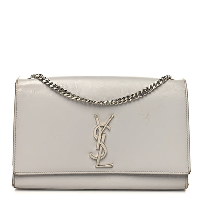 Saint Laurent Grain De Poudre Medium Classic Monogram Kate Satchel Souris 1 of 14