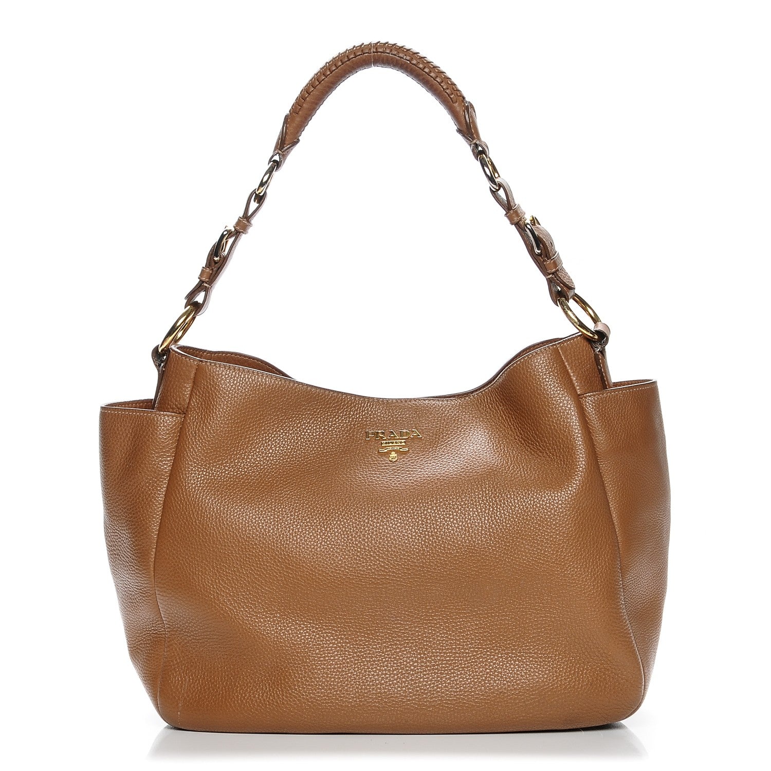 Prada Vitello Daino Hobo Caramel 1 of 17