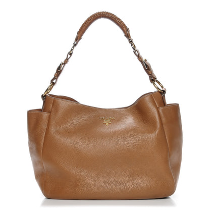 Prada Vitello Daino Hobo Caramel 1 of 17