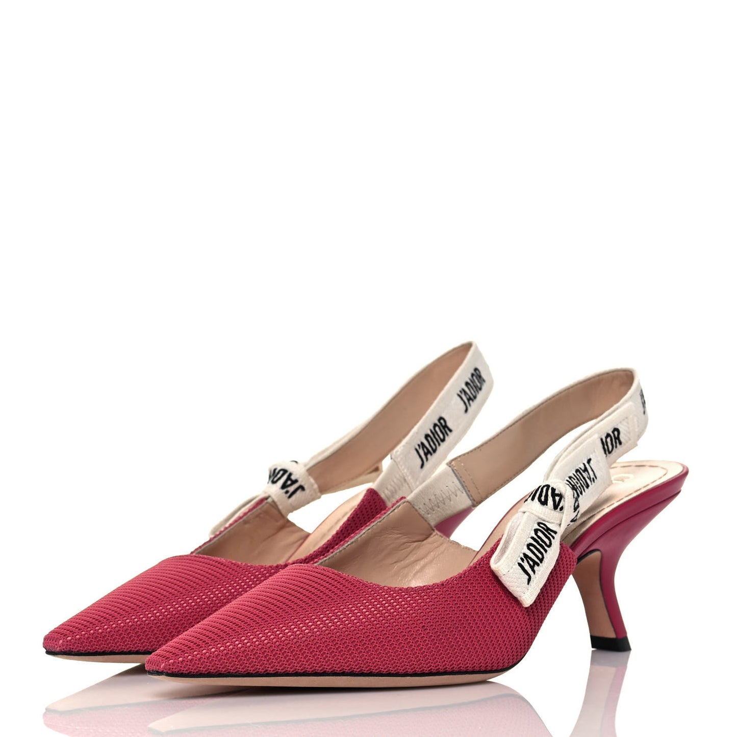 Technical Canvas Ribbon J Adior Slingback 65mm Pumps 37 Dusty Pink