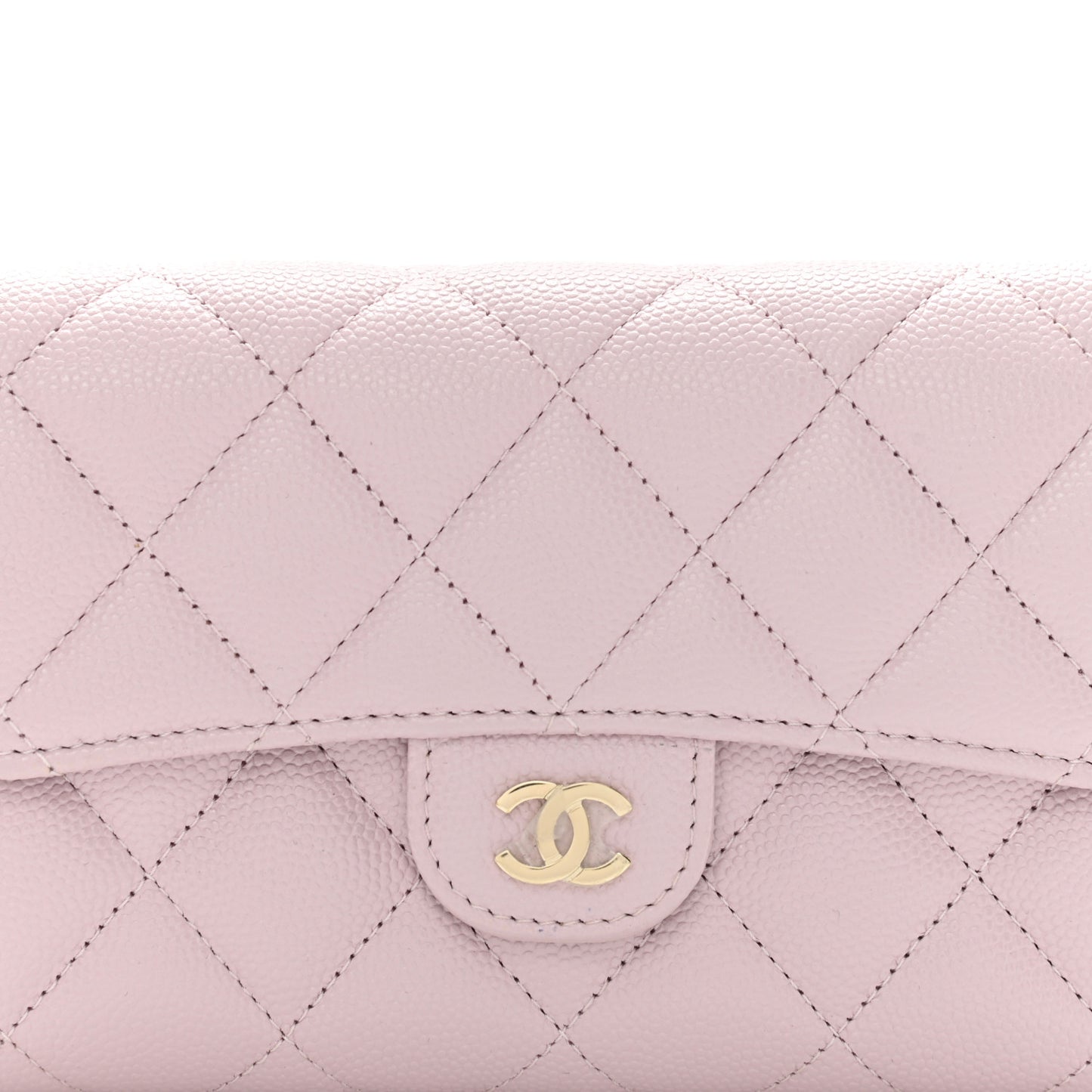 Caviar Quilted Medium Flap Wallet Pink