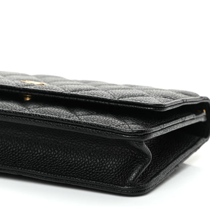 Chanel Caviar Quilted Wallet On Chain WOC Black 10 of 10