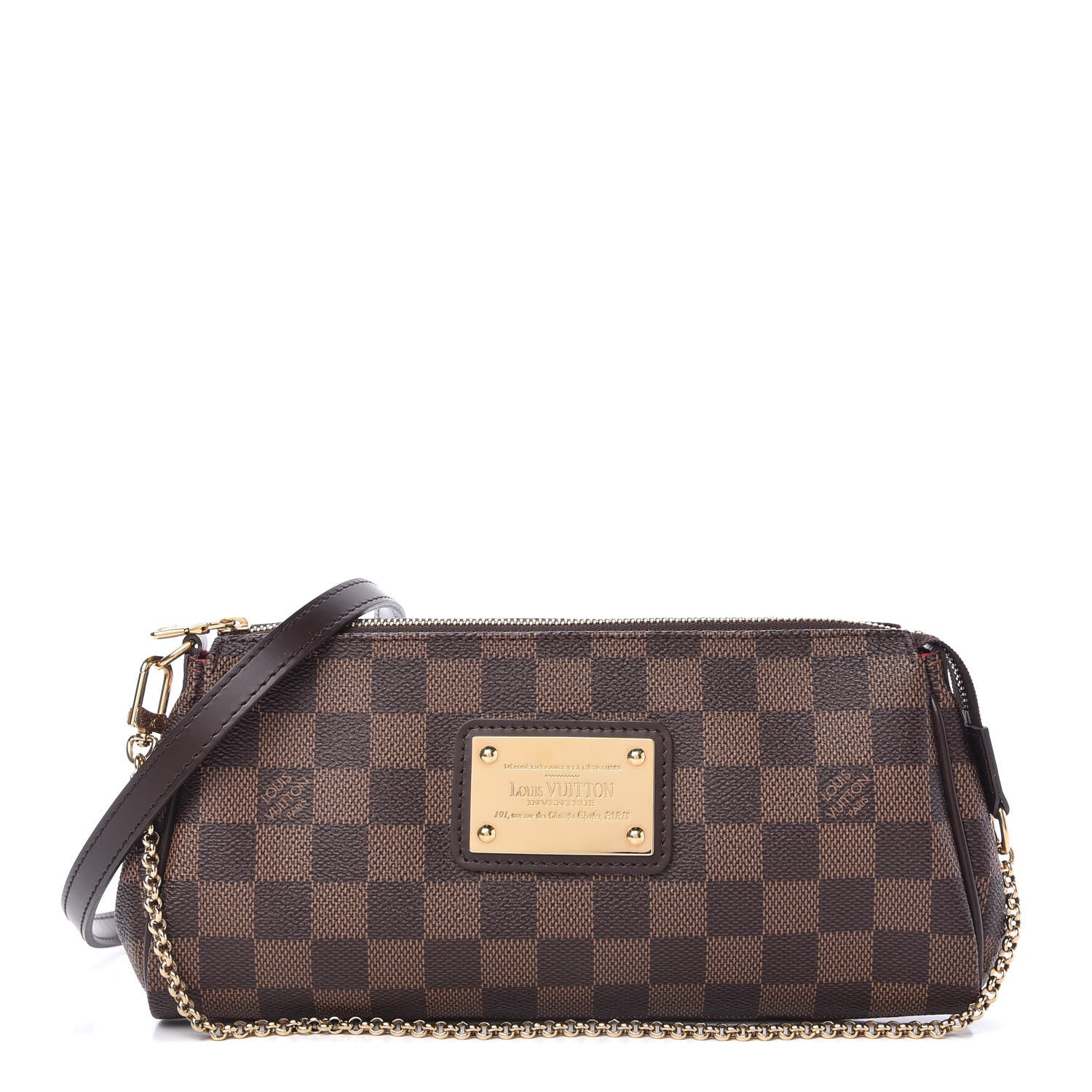 Louis Vuitton Damier Ebene Eva Clutch 1 of 10