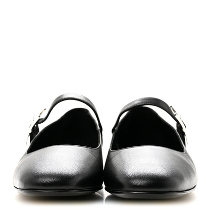 Hermes Goatskin Jane Ballet Flats 35.5 Black 3 of 10