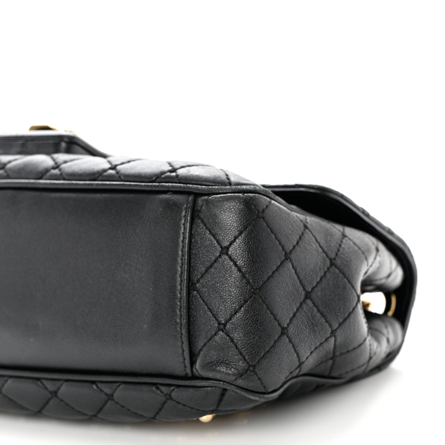 Dolce & Gabbana Lambskin Watersnake Embellished Lucia Shoulder Bag Black 9 of 11