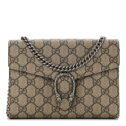 Gucci GG Supreme Monogram Mini Dionysus Chain Wallet Beige Black 1 of 10