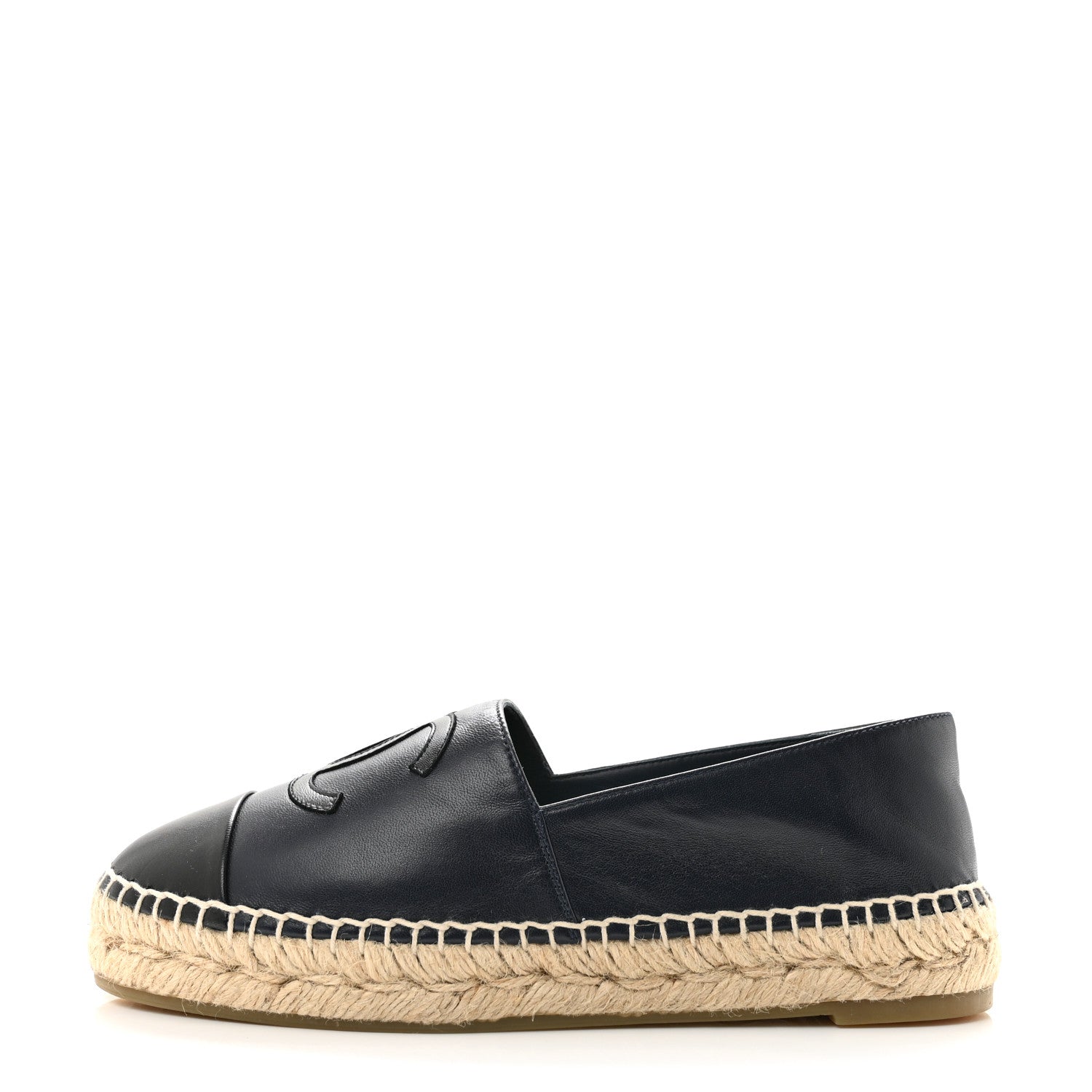 Chanel Lambskin CC Espadrilles 36 Dark Navy 1 of 9