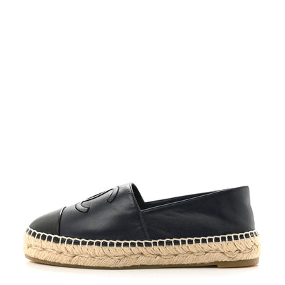 Chanel Lambskin CC Espadrilles 36 Dark Navy 1 of 9