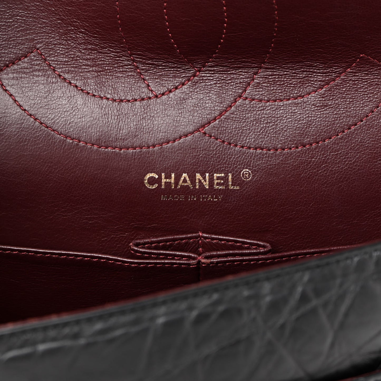 Aged Calfskin Quilted 2.55 Reissue 227 Flap Black