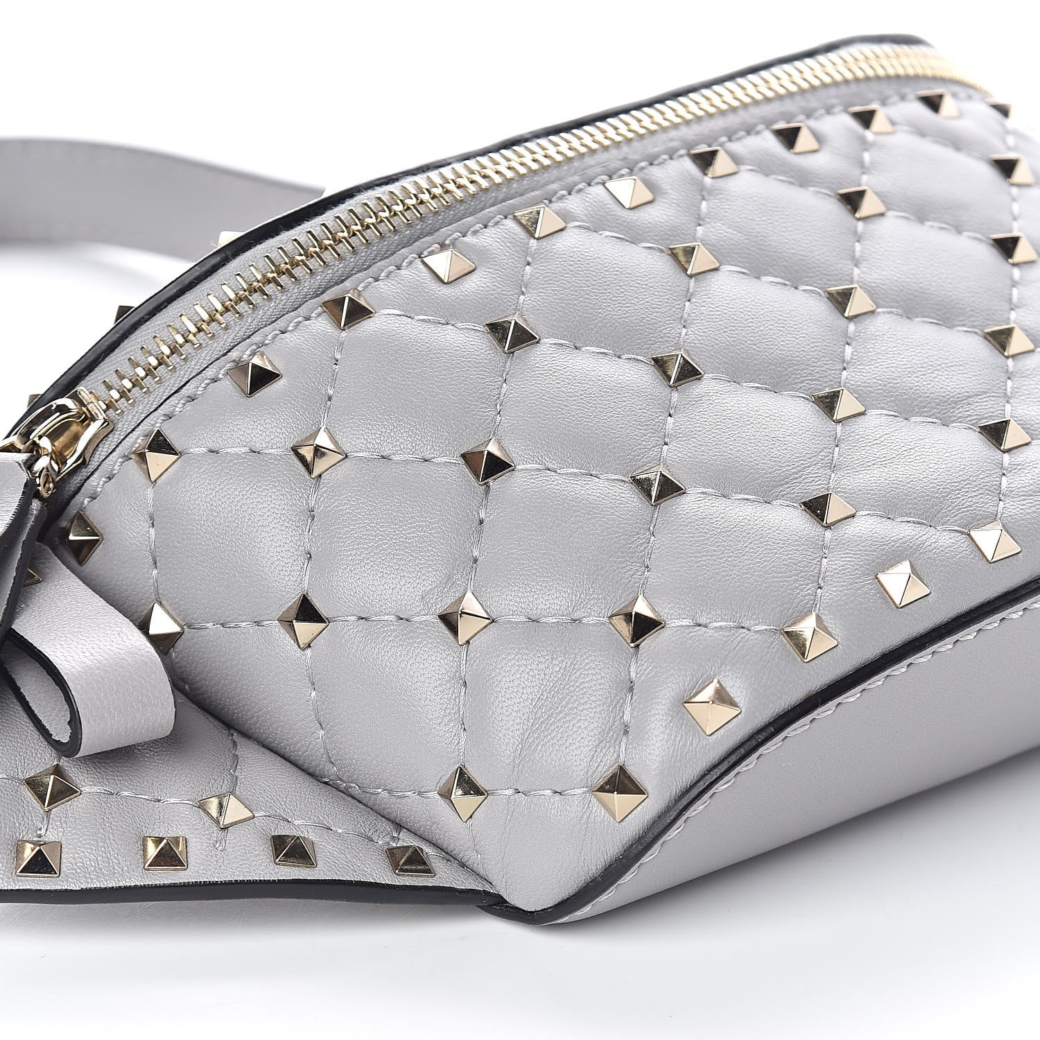 Valentino Garavani Nappa Rockstud Spike Belt Bag 85 Pastel Grey 7 of 8