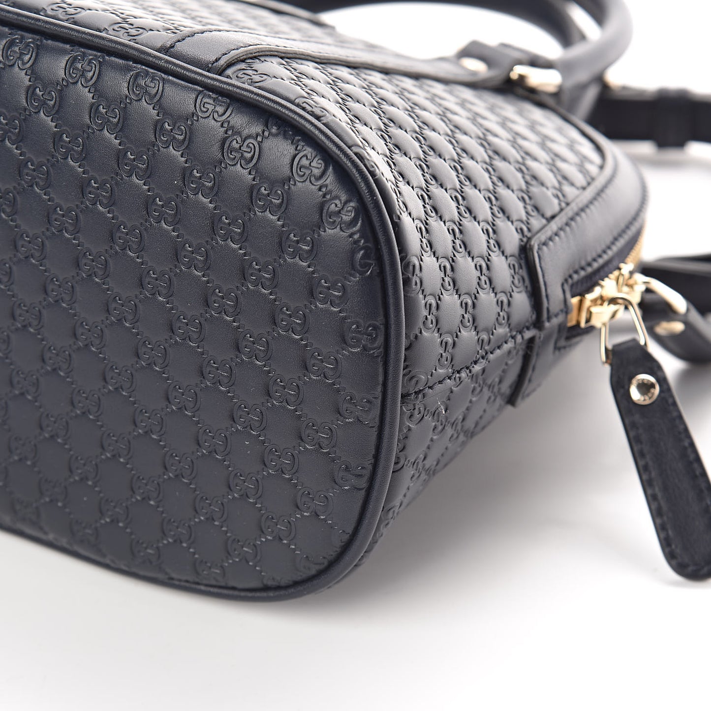 Soft Microguccissima Mini Dome Bag Blue