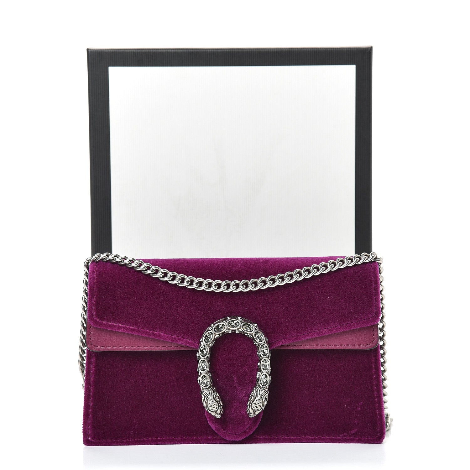 Gucci Velvet Super Mini Dionysus Shoulder Bag Fuchsia Violet Cyclamen 13 of 13
