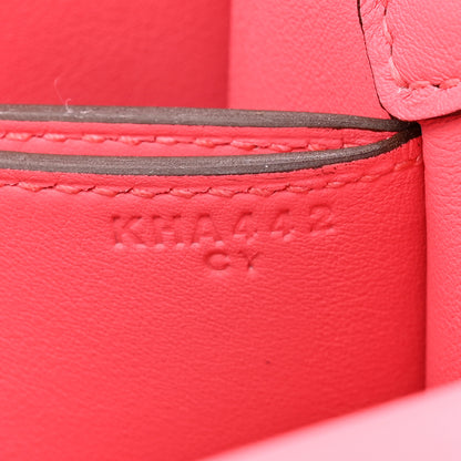 Hermes Swift Mini Sac Roulis Rose Azalee 7 of 11