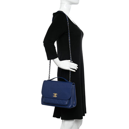 Chanel Caviar Quilted Large Business Affinity Flap Blue 2 of 11