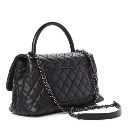 Chanel Caviar Quilted Small Coco Handle Flap Black 4 of 11