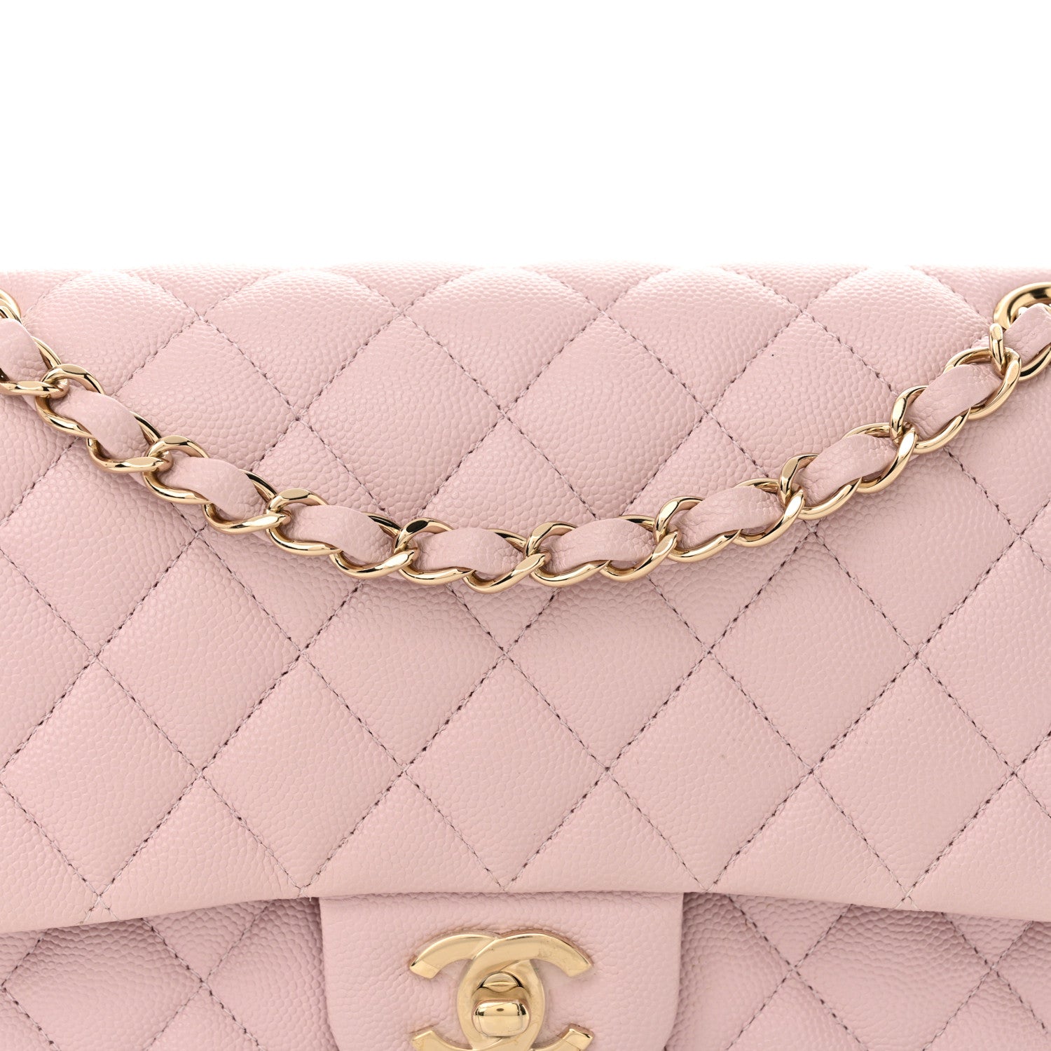 Chanel Caviar Quilted Medium Double Flap Light Pink 8 of 11