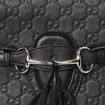 Gucci Guccissima Large Emily Chain Shoulder Bag Black 8 of 8