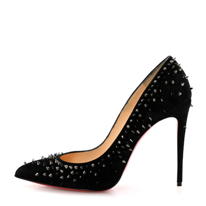 Christian Louboutin Veau Velours Studded Escarpic 100 Pumps 39.5 Black 1 of 9
