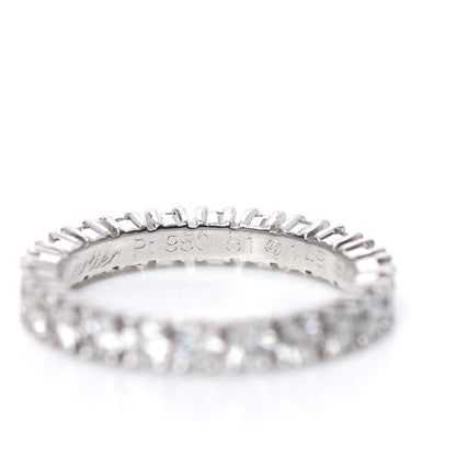 Cartier Platinum Diamond 1.49ct Destinee Wedding Band Ring 51 5.75 5 of 6